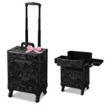 Byootique Rolling Makeup Train Case Cosmetic Trolley Organizer Salon CB Shadows