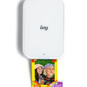 Canon Ivy 2 Mini Photo Printer, Print from Compatible iOS & Android Devices, Sticky-Back Prints, Pure White
