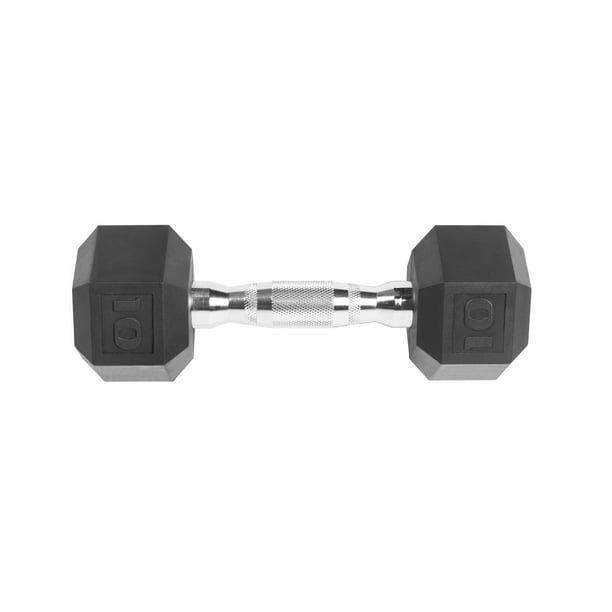 CAP Barbell, 10lb Rubber Hex Dumbbell, Single