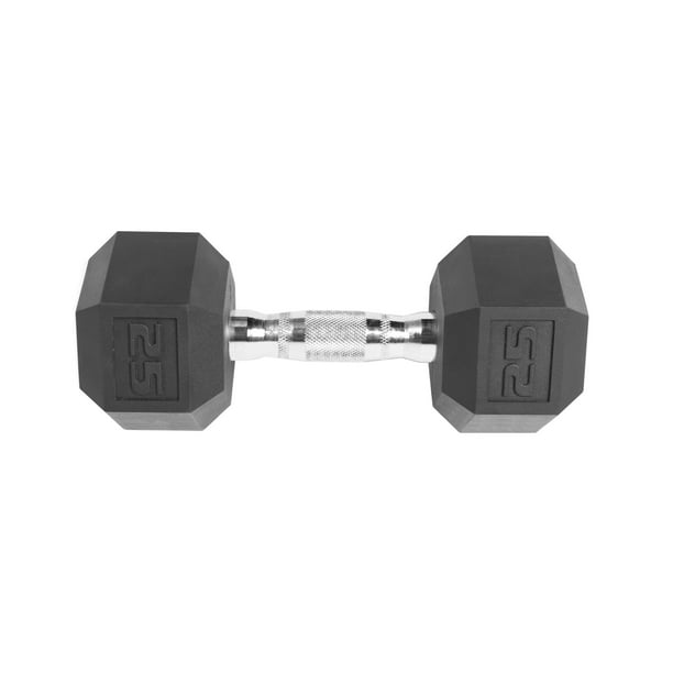 CAP Barbell, 25lb Rubber Hex Dumbbell, Single