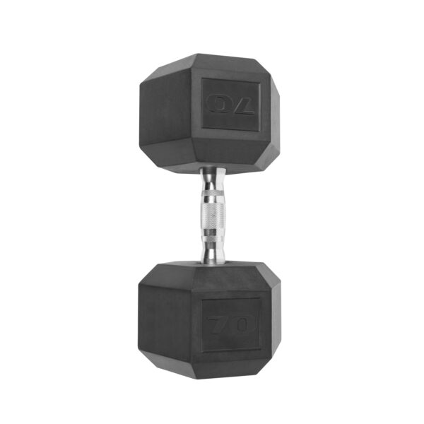 CAP Barbell, 70lb Coated Hex Dumbbell, Single CAP Barbell, 70lb Coated Hex Dumbbell, Single
