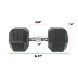 CAP Barbell Coated Hex Dumbbell, Single 45 Lbs.