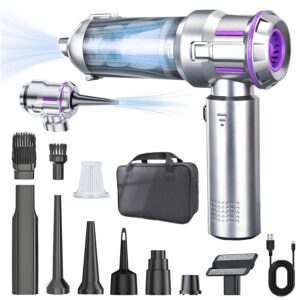 Car Vacuum Cleaner, 22000Pa Powerful Suction Handheld Vacuum Cordless with Brushless Motor, 11-in-1 Portable Hand Held Vacuum Rechargeable Air Duster/Blower/Pump for Pet Hair...