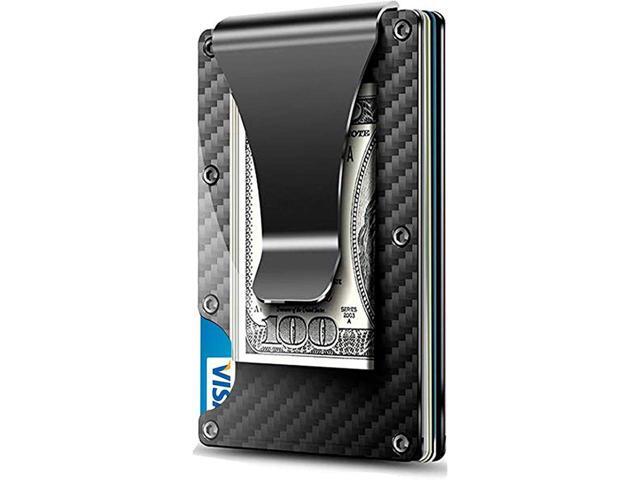 Carbon Fiber Walle -Metal Money Clip Wallet- RFID Blocking - Slim Metal Wallet ,Mens Wallet