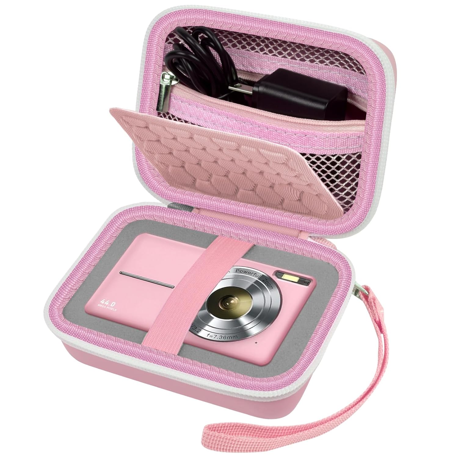 Carrying & Protective Case for Digital Camera, AbergBest 21 Mega Pixels 2.7" LCD Rechargeable HD/Kodak Pixpro/Canon PowerShot ELPH 180/190 / Sony DSCW800 / DSCW830 Cameras for...
