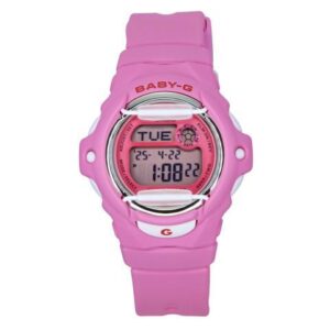 Casio Baby-G Digital Pink Resin Strap Quartz BG-169CH-4 200M Women's Watch