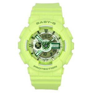 Casio Baby-G Green Dial Sports Quartz 100M Women's Watch BA-110YK-3A