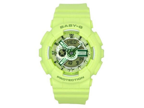 Casio Baby-G Green Dial Sports Quartz 100M Women's Watch BA-110YK-3A Casio Baby-G Green Dial Sports Quartz 100M Women's Watch BA-110YK-3A