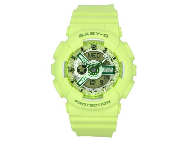 Casio Baby-G Green Dial Sports Quartz 100M Women's Watch BA-110YK-3A