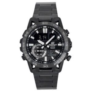 Casio Edifice Black Dial Sports Quartz 100 Men's Watch ECB-40BK-1A
