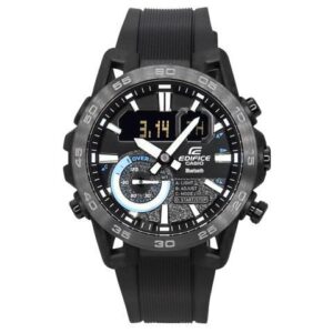 Casio Edifice Black Dial Sports Quartz 100M Men's Watch ECB-40PB-1A