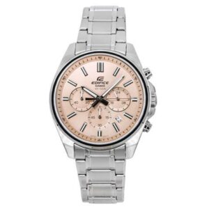 Casio Edifice Chronograph Pink Dial Quartz 100M Men's Watch EFV-650D-4AV