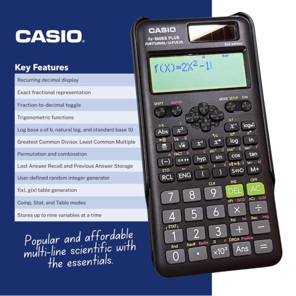 Casio FX-300ESPLUS2 with Authenticity verification (FX-300ESPLS2-S-CT)