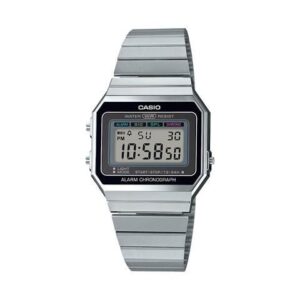 Casio Men's Slim-Digital Stainless Steel Watch A700W-1A