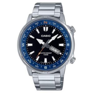 Casio Standard Analog Black Dial Casual Quartz 100M Men's Watch MTD-130D-1A2V