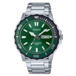 Casio Standard Analog Green Dial Casual Quartz 100M Men's Watch MTD-125D-3AV