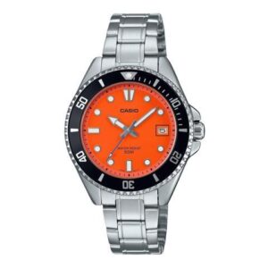 Casio Standard Analog Orange Dial Sports Quartz Men's Watch MDV-10D-4A1V