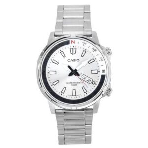 Casio Standard Analog Silver Dial Casual Quartz 100M Men's Watch MTD-130D-7AV