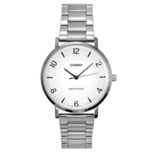 Casio Standard Analog Stainless Steel White Dial Quartz MTP-VT03D-7B Men's Watch