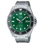 Casio Standard Green Dial Quartz Sports 200M Men's Watch MDV-107D-3A2V