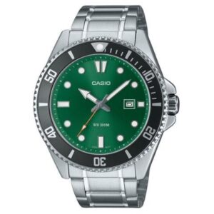 Casio Standard Green Dial Quartz Sports 200M Men's Watch MDV-107D-3A2V