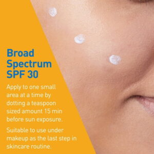 CeraVe Hydrating Mineral Sunscreen SPF 30 Face Lotion for Sensitive Skin, Kids & Adults 2.5 oz