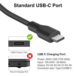 Charger for Lenovo Laptop Chromebook Charger 65W 45W USB C Fast Power Adapter