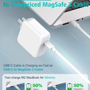 Charger for MacBook Air MacBook Pro 13 14 15 16 inch 2025 2024 2023 2022 2021 2020, M1 M2 M3 M4 Laptop 70W USB C Power Adapter, iPad, LED, 6.6FT USB-C Cable, Charging as Fast as...