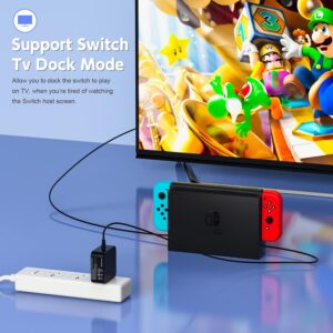 Charger for Nintendo Switch, AC Adapter Charger Compatible with Switch/Switch Lite/Steam Deck/Switch OLED, Output 15V2.6A Fast Travel Charger with 5FT Type C Charger Cable for...