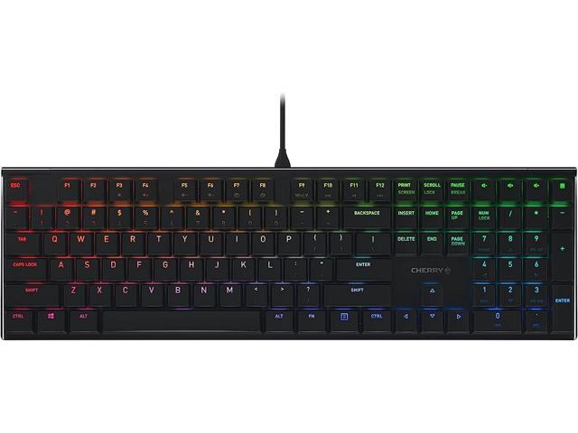 Cherry MX 10.0N RGB Mechanical Keyboard MX Low Profile Speed switches, Aluminum housing, Premium Keyboard for Gaming and Work.