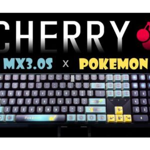 Cherry MX 3.0S Wired Mechanical Keyboard Pokemon Pikachu Special Edition , Aluminum Housing Built Cherry Without Steel Structure w/Cherry Red Switches