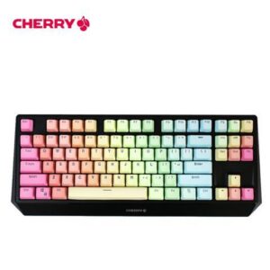 CHERRY MX-BOARD 1.0 TKL USB Wired 87 Keys Cherry MX Black Mechanical Keyboard-No Light Version( Rainbow Color Keycaps)