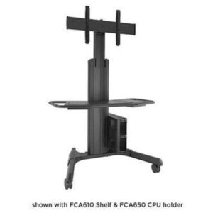 Chief Large Fusion LPAUB Manual Height Adjustable Mobile Cart for Video Conferencing System - Black