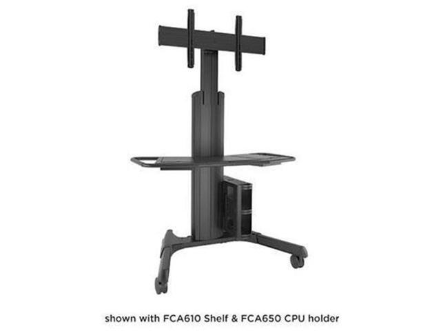Chief Large Fusion LPAUB Manual Height Adjustable Mobile Cart for Video Conferencing System - Black