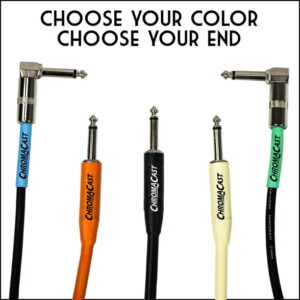 ChromaCast 20-Foot Pro Series Instrument Cable with Straight-Straight Ends, Daphne Blue
