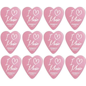 ChromaCast Heart Shaped Guitar Picks, 12 Pack
