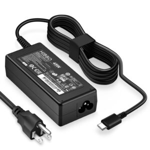 Chromebook Charger USB C Laptop Charger Compatible with HP, Lenovo, Dell, Acer, Asus, Samsung, Google Type C 45W Universal Power Adapter