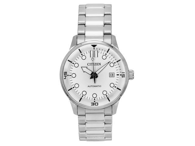 Citizen Automatic Stainless Steel White Dial NJ0191-83L 100M Men's Watch