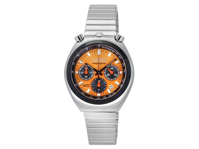 Citizen Bullhead Chronograph Orange Dial Quartz Men's Watch AN3660-81X