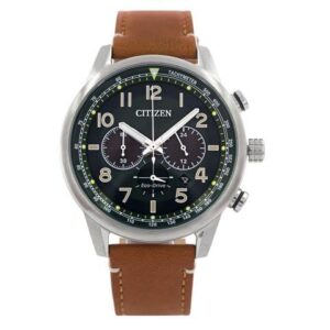 Citizen Eco-Drive Chronograph Green Dial 100M Men's Watch CA4420-21X