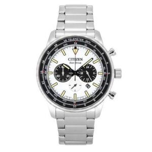Citizen Eco-Drive Chronograph White Dial 100M Men's Watch CA4500-91A