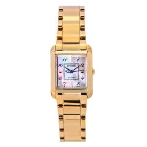 Citizen L Square Mother Of Pearl Dial Eco-Drive Dress Women's Watch EW5603-89Y