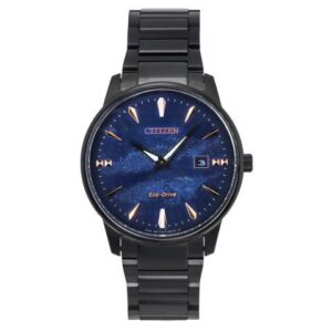 Citizen Pair Eco-Drive Stainless Steel Blue Dial BM7595-89L Men's Watch