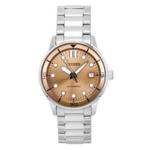 Citizen Stainless Steel Bronze Dial Automatic NJ0191-83X 100M Men's Watch