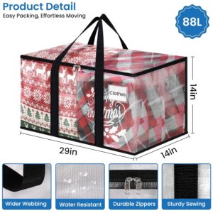 Clear Moving Bags Heavy Duty Extra Large, Moving Supplies with Reinforced Handle and Double Zipper, Storage Totes for Moving Essential, Packing Bags Alternative to Moving Box(6...
