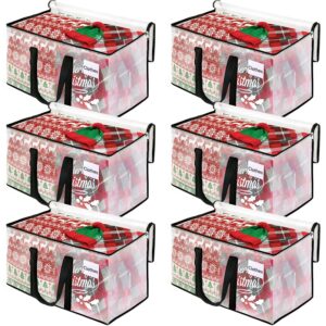 Clear Moving Bags Heavy Duty Extra Large, Moving Supplies with Reinforced Handle and Double Zipper, Storage Totes for Moving Essential, Packing Bags Alternative to Moving Box(6...
