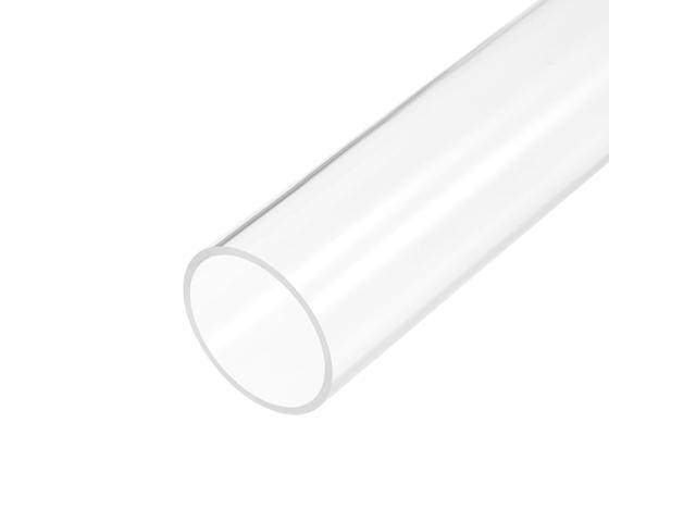 Clear Rigid Acrylic Pipe 8mm ID x 10mm OD x 0.5m, 1mm Wall Round Tube