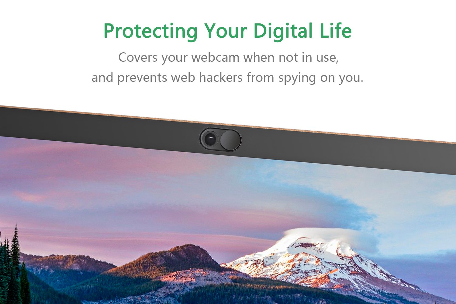 CloudValley Webcam Cover, [2Pack] Magnetic Metal Camera Cover Slider for Laptop, MacBook Pro, All-in Desktop, Tablet, iPad, iPhone 6/7/8/se, Privacy Guardian, Black