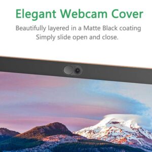 CloudValley Webcam Cover [6 Pack], 0.6mm Ultra-Thin, Metal Camera Cover Slider for MacBook Pro 13/15 inch, MacBook Air, Laptop, iPad, iMac, Desktop PC, iPhone, Black Protect...
