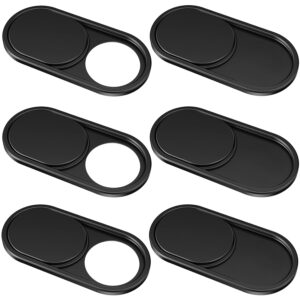 CloudValley Webcam Cover [6 Pack], 0.6mm Ultra-Thin, Metal Camera Cover Slider for MacBook Pro 13/15 inch, MacBook Air, Laptop, iPad, iMac, Desktop PC, iPhone, Black Protect...